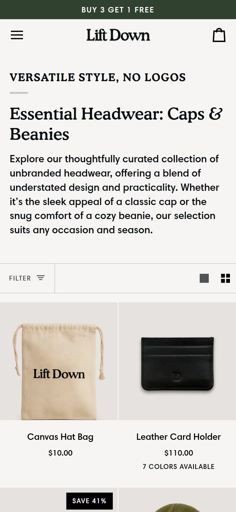 Lift Down â€” Collection Cards