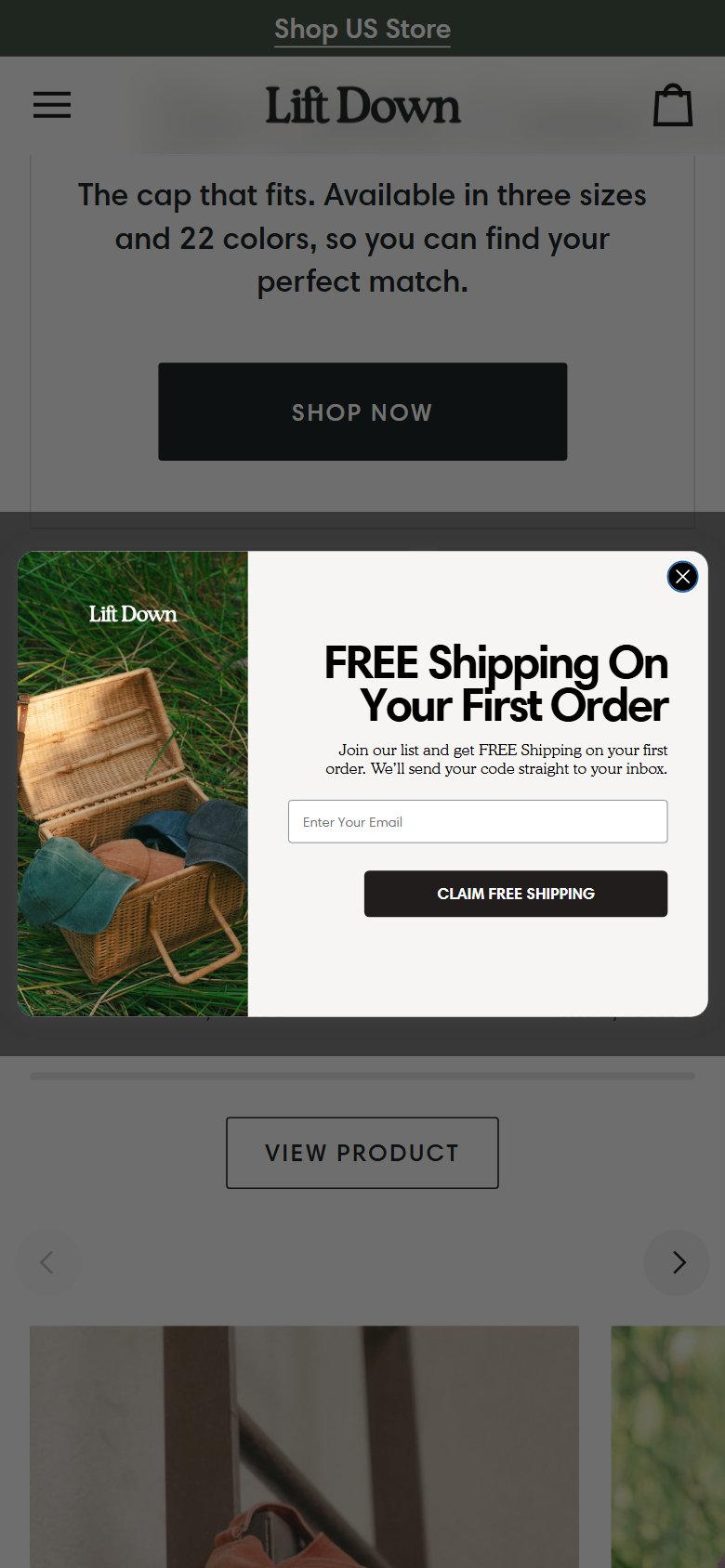 Lift Down â€” Homepage After Hero